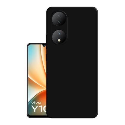 Finish Soft Back Case Cover for Vivo Y100 5G - Black