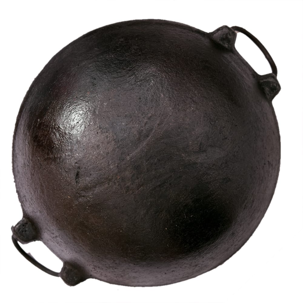 Seematis Kitchen Pre seasoned Cast Iron Kadai / Kadhai 7<8<9<10 Inch Black Small Size / Pots & Pan / Wok