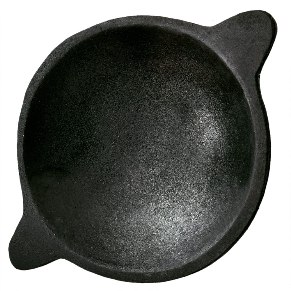 Seematis Kitchen Pre Seasoned Cast Iron Appam Chatty / Appam Pan 8<9<10 Inch Black