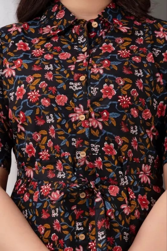 Women A-line Multicolor Dress