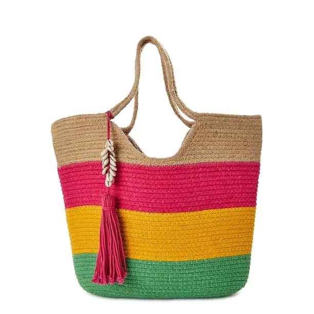 Colourfull Jute Tote Bag for womens