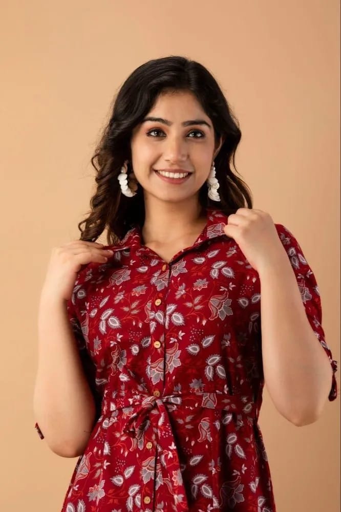 Women A-line marron  Dress