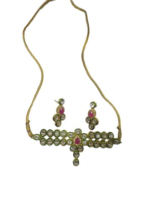 Infinity Jewels American Diamond Green Color Necklace Set For Women Girls High Quality Infinity Jewels American Diamond Green Color Necklace Set For Women Girls High Quality