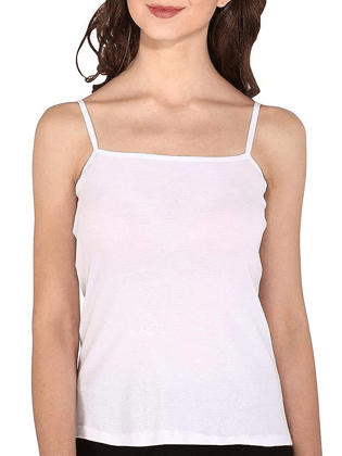 Women's Teena Cotton Hosiery Half Slip Camisole White