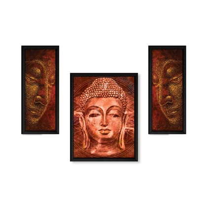 ArtX Paper Wall Art Painting For Living Room, Multicolor, Traditional, 13 X 22 in, Set of 3