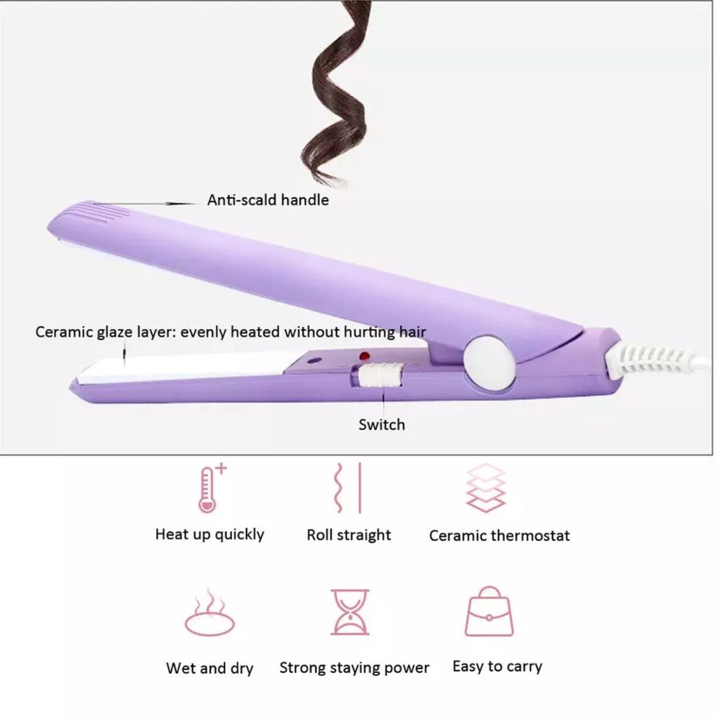 Trendzie Care Multi-Function Professional Mini Hair Straightener (Multicolors)