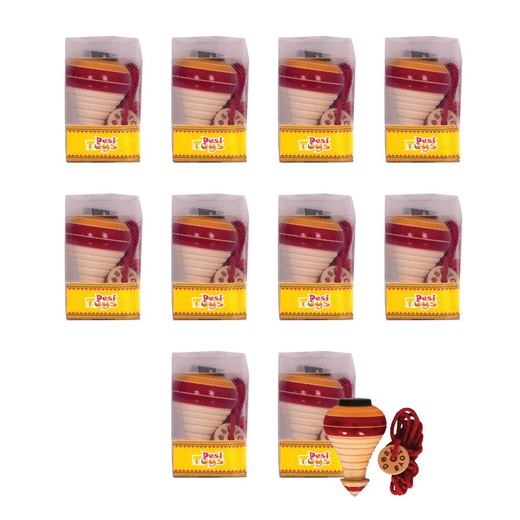 Desi Toys Spinning Tops|Lattu|Bhawra|Latto | Bambaram | Packs of Windup Top |Traditional Indian Game | Classic Nostalgic Outdoor Games|Fun & Therapeutic|For Kids & Adults|For 6 years & Up (PACK OF 10) - Toys and Games | Buy online on ZillyBuy