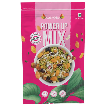 Ambrosia Power Up Trail Mix 200 g | Pre & Post Workout Snack | High Protein