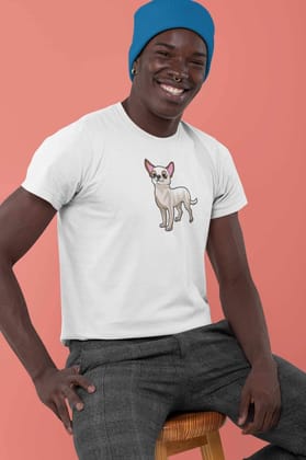 Round Neck T-Shirt (Men) - Chatty Chihuahua (11 Colours)