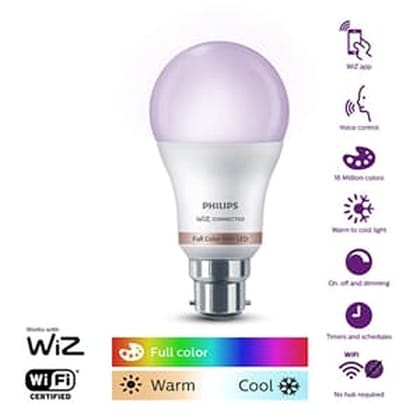 Philips Smart Wifi Bulb 9W Full Colour- B22 1 qty