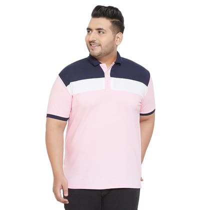 Bigbanana Men's Polo T-Shirt (Zen,Pink,3XL)
