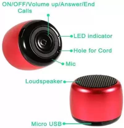 G2L Super Sound Quality Wireless Speaker with HD BASS for All Device with USB Charging Cable.