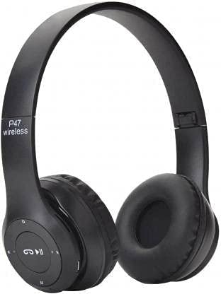 G2L P47 Wireless Bluetooth Headphones 5.0+EDR with Volume Control, HD Sound and Bass, Mic, SD Card Slot with Aux Connected Slot.