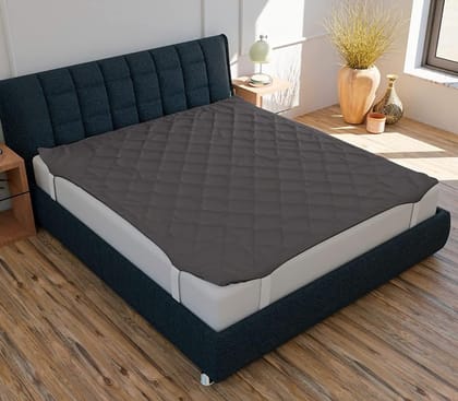 Rajasthan Crafts The Ultimate Mattress Protector for Restful Sleep Waterproof Polycotton Mattress Protector King Size�72 * 75"�Light Gray, Washable Breathable Noiseless Fits up to 12"