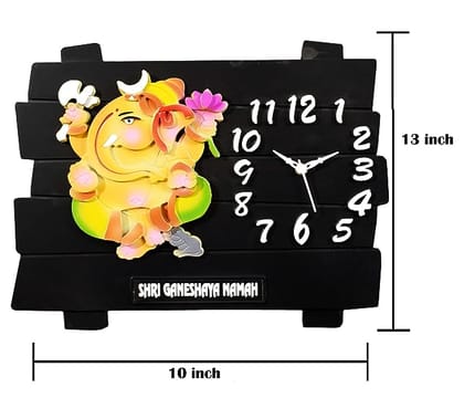 Wall Clock Analog 13 inch Lord Ganesh Wall Clock Gift Items| Home Decor , Wall Decoration Items