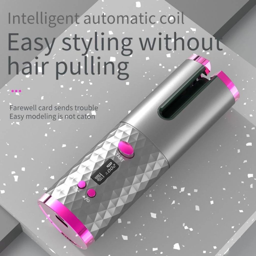 Trendzie Care Cordless Hair Curler I Styler Automatic Rotating & USB Rechargeable (Multicolors)