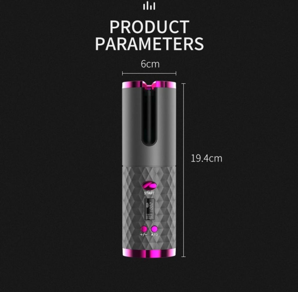 Trendzie Care Cordless Hair Curler I Styler Automatic Rotating & USB Rechargeable (Multicolors)