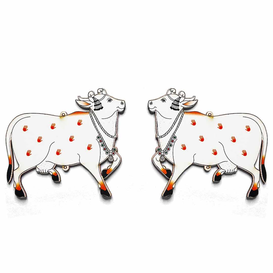 Adikala Pichwai Cow MDF Cutout Design for Diwali | Dussehra | Rangoli | Pooja | Festival Gift | Wedding Decorations (4INCHES)