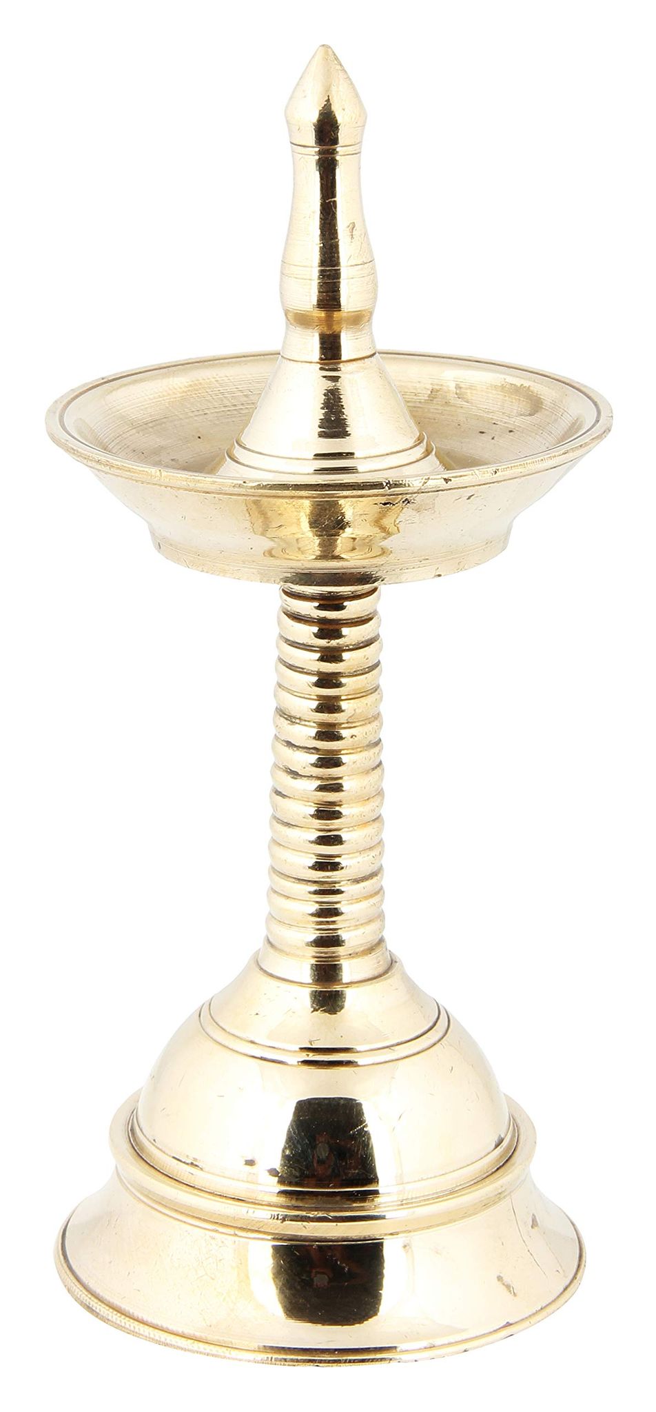 Poompuhar Metal Malabar Deepam,(6 INCH)