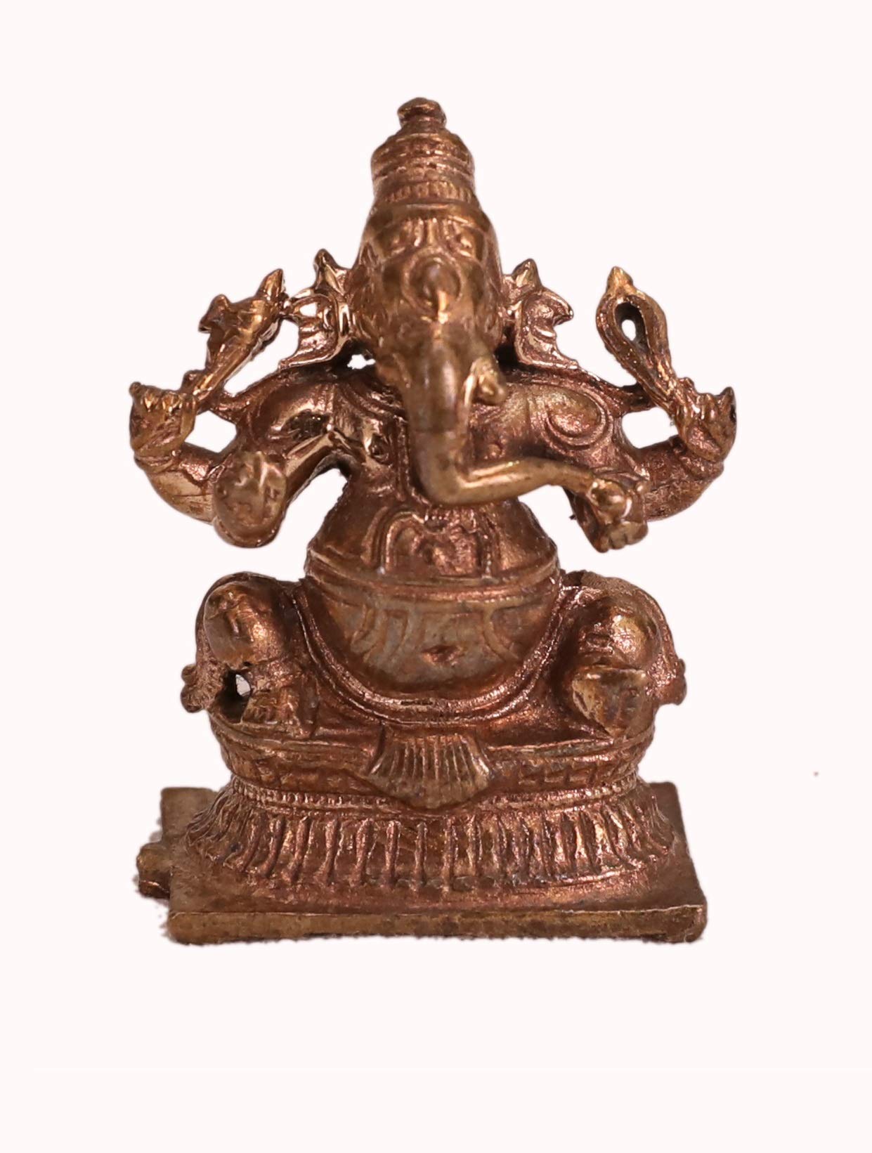 Poompuhar Bronze Handcrafted Ganesh Idol, Standard, Bronze, 1 Piece