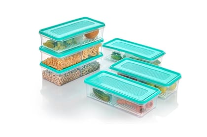 Storage Boxes 2 Partition Fridge