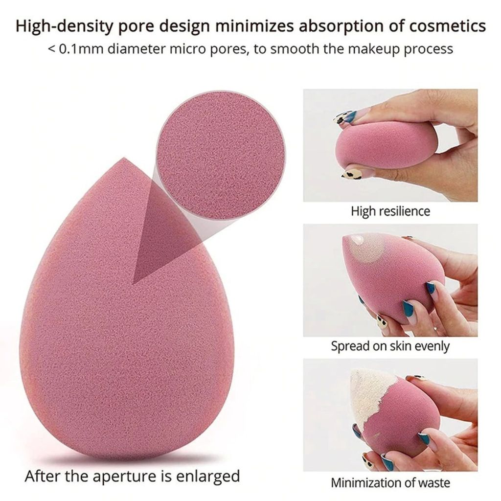 Trendzie Care Make Up Blender Sponges Set I Soft Natural Beveled Makeup Sponges I Beauty Tools I Pack Of 4-PCS (Multicolors)