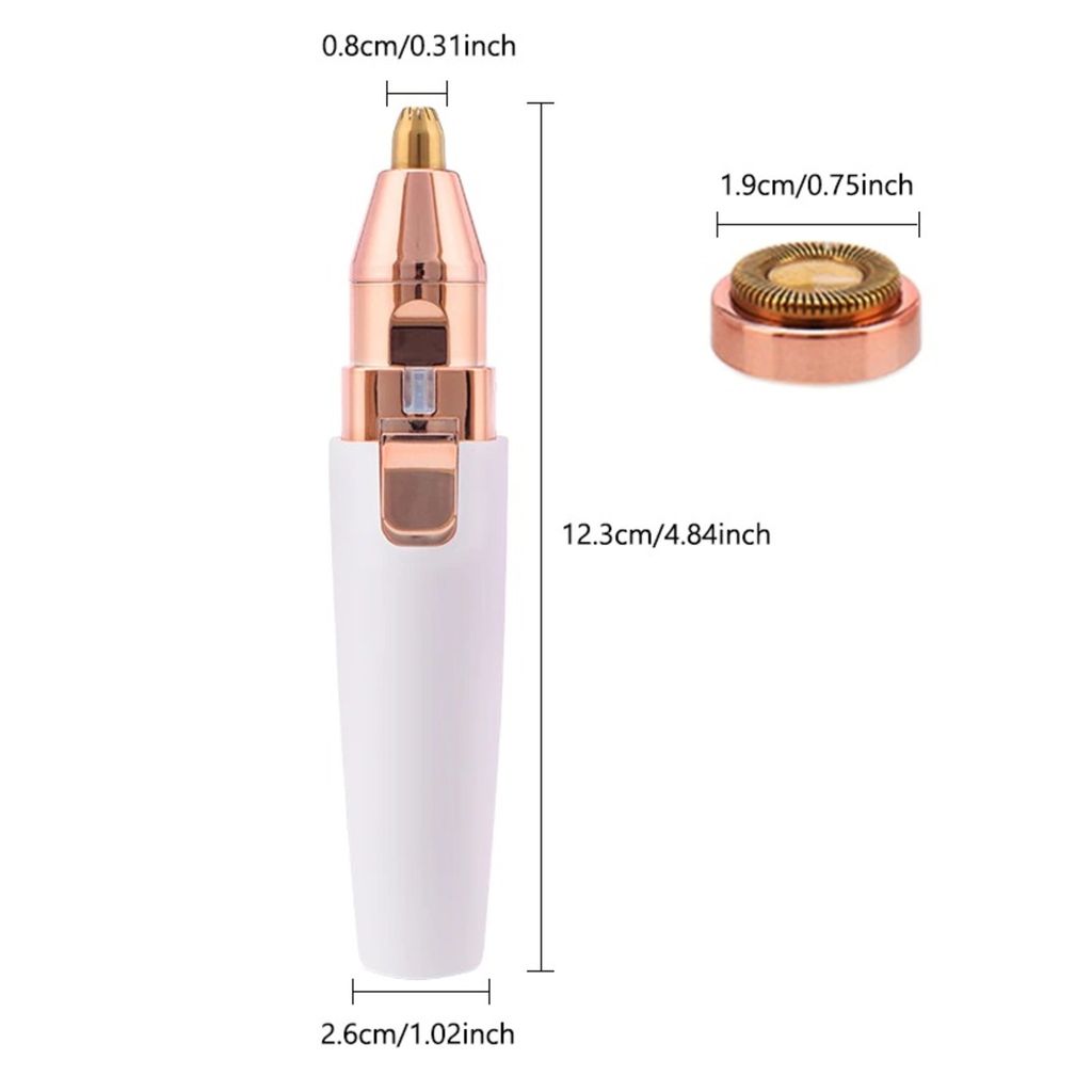 Trendzie Care 2 in 1 Electric Eyebrow Trimmer I Painless Eye Brow Epilator For Women I Portable Facial Hair Removal Shaver