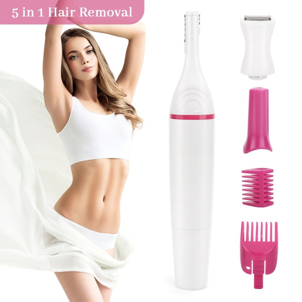 Trendzie Skin Care Multifunction 5 in 1 Women Hair Removal Electric Shaving Machine I Mini Shaver/Trimmer/Razor