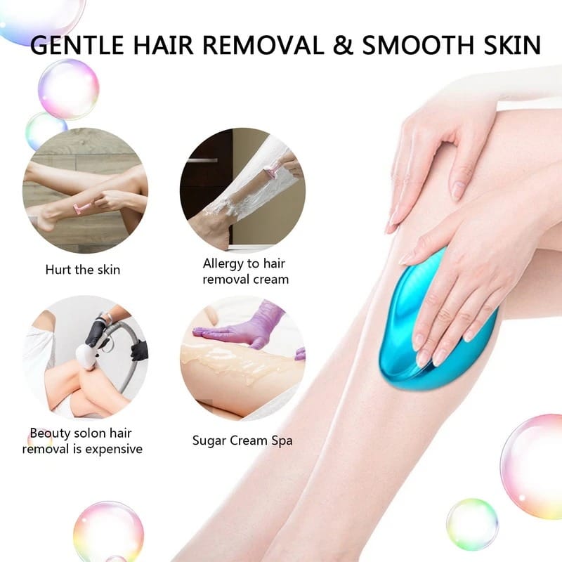 Trendzie Skin Care Hair Removal Eraser Physical Nano Glass Hair Remover Painless Epilator I Body Care Depilation Tools I (Multicolors)
