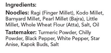 INDULGENCE No Maida Multi Millet Hakka Noodles Pack of 2 (400 Gms)