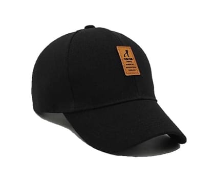 Black Plain Stylish caps for Men