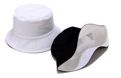 ATABZ Reversable Black and White 2in1 Bucket Hats and caps