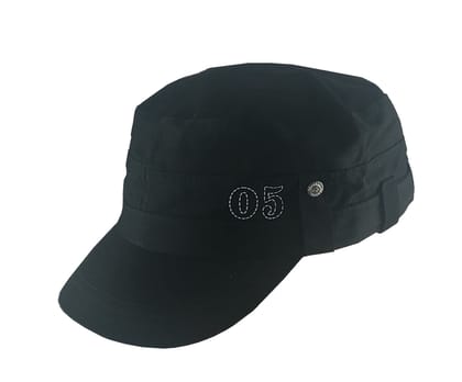 ATABZ Captain Plain Black Short Men Caps & Hats for Running,Gym,Cricket,Baseball caps & Hats Stylish Flat caps