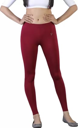 Super Stretchable Cotton Elasthane Fabric Ankle Length Leggings for Women