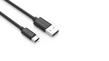 1 Meter twance PVC Type C to USB charging & sync cable, Black Color