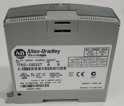 New Allen Bradley MicroLogix 1762-OB32T Solid State 24V DC Source Output Module unused with factory seal