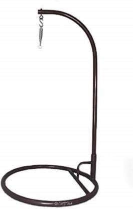 Oxy Comfort Hanging Swing Chair with Red Cushion Stand and Hook | for Outdoor/Indoor/Balcony/Garden/Patio (White)