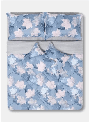 Cotton Gingham Duvet Cover Set-Sky Blue-GARNET XL 3 PC SET 1 Bedsheet 275 X 275 cms, 2 Pillow Covers 46 X 69 cms.