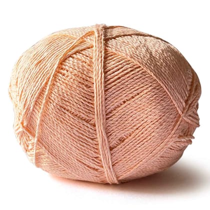 Peach Color 4 Ply Crochet Thread Cotton Yarn for Knitting & Craft Making | Thread for Knitting- 125 GM (Cream)