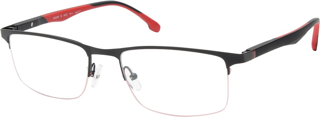 Carrera Eyeglass Half Supra Frames Black Crystal Frame
