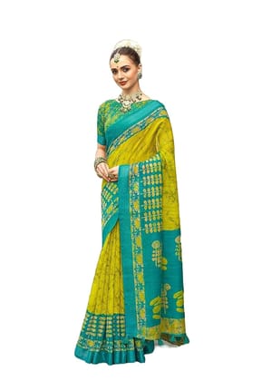 Women's Soft Cotton Saree with Blouse Piece