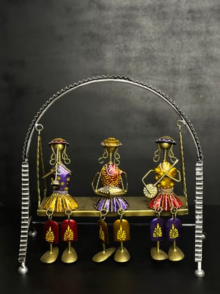 SHAMBHU HANDICRAFTS : ANTIQUE SWING JHULA MUSICIANS DOLL HOME AND OFFICE DECOR/ TABLE DECOR/DRAWING ROOM DECOR / GIFT ITEM