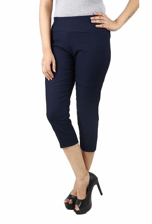 Women's Cotton Capri Pants Navy