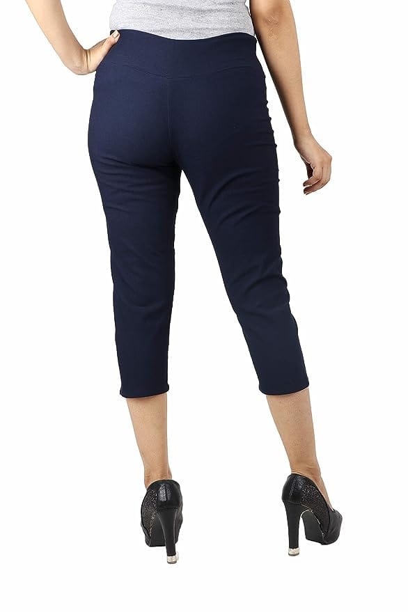 Women's Cotton Capri Pants Navy