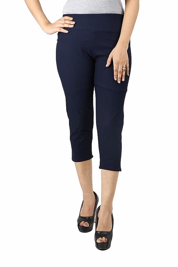 Women's Cotton Capri Pants Navy