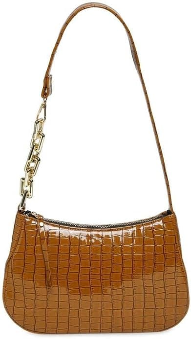 Lychee bags Women Pu Maroon Croco Finish Shoulder Bag ( Brown )