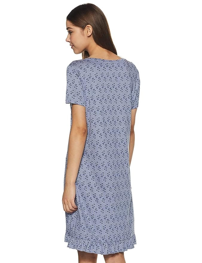 Women's Rayon Sleep Dress Knee Length