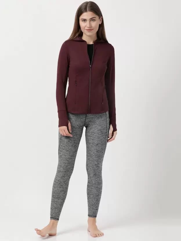 Women's Microfiber Elastane Stretch Slim Fit Solid Casual Jacket