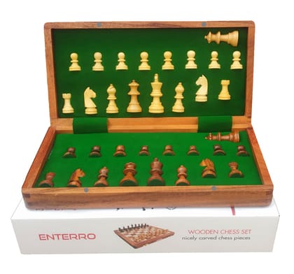ENTERRO Wooden Chess Sets - Made of Rosewood and Maple wood - Handcrafted Chess Boards and Chess Pieces