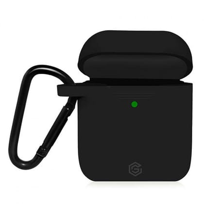 Gripp Silicone AirPods Carrying Case Cover with Anti-Lost Earphone Strap & Keychain Hook